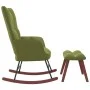 Light green velvet rocking chair with footrest by vidaXL, Rocking chairs - Ref: Foro24-328153, Price: 165,65 €, Discount: %