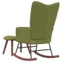 Light green velvet rocking chair with footrest by vidaXL, Rocking chairs - Ref: Foro24-328153, Price: 165,65 €, Discount: %