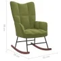 Light green velvet rocking chair with footrest by vidaXL, Rocking chairs - Ref: Foro24-328153, Price: 165,65 €, Discount: %