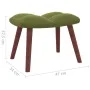 Light green velvet rocking chair with footrest by vidaXL, Rocking chairs - Ref: Foro24-328153, Price: 165,65 €, Discount: %