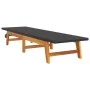 Tumbonas 2 uds ratán y madera maciza acacia marrón y negro de vidaXL, Tumbonas - Ref: Foro24-319728, Precio: 223,95 €, Descue...