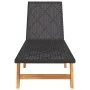 Tumbonas 2 uds ratán y madera maciza acacia marrón y negro de vidaXL, Tumbonas - Ref: Foro24-319728, Precio: 223,95 €, Descue...