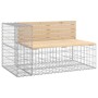 Banco de jardín con cesta de gaviones madera maciza de pino de vidaXL, Bancos de jardín - Ref: Foro24-3196245, Precio: 310,97...