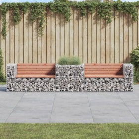 Banco de jardín con cesta de gaviones madera abeto Douglas de vidaXL, Bancos de jardín - Ref: Foro24-3196246, Precio: 313,18 ...