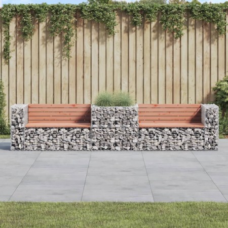 Banco de jardín con cesta de gaviones madera abeto Douglas de vidaXL, Bancos de jardín - Ref: Foro24-3196246, Precio: 313,18 ...