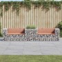 Banco de jardín con cesta de gaviones madera abeto Douglas de vidaXL, Bancos de jardín - Ref: Foro24-3196246, Precio: 313,18 ...