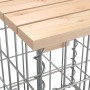Banco de jardín con cesta de gaviones madera maciza de pino de vidaXL, Bancos de jardín - Ref: Foro24-3196245, Precio: 310,97...