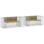 Banco de jardín con cesta de gaviones madera de pino impregnada de vidaXL, Bancos de jardín - Ref: Foro24-3196247, Precio: 34...