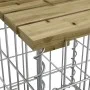 Banco de jardín con cesta de gaviones madera de pino impregnada de vidaXL, Bancos de jardín - Ref: Foro24-3196247, Precio: 34...