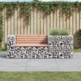 Banco de jardín con cesta de gaviones madera abeto Douglas de vidaXL, Bancos de jardín - Ref: Foro24-3196243, Precio: 188,91 ...