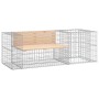 Banco de jardín con cesta de gaviones madera maciza de pino de vidaXL, Bancos de jardín - Ref: Foro24-3196242, Precio: 181,46...