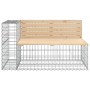 Banco de jardín con cesta de gaviones madera maciza de pino de vidaXL, Bancos de jardín - Ref: Foro24-3196242, Precio: 181,46...