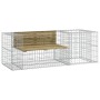 Banco de jardín con cesta de gaviones madera de pino impregnada de vidaXL, Bancos de jardín - Ref: Foro24-3196244, Precio: 18...