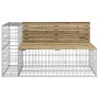 Banco de jardín con cesta de gaviones madera de pino impregnada de vidaXL, Bancos de jardín - Ref: Foro24-3196244, Precio: 18...