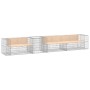 Banco de jardín con cesta de gaviones madera maciza de pino de vidaXL, Bancos de jardín - Ref: Foro24-3196248, Precio: 444,09...