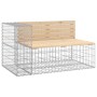 Banco de jardín con cesta de gaviones madera maciza de pino de vidaXL, Bancos de jardín - Ref: Foro24-3196248, Precio: 444,09...