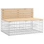 Banco de jardín con cesta de gaviones madera maciza de pino de vidaXL, Bancos de jardín - Ref: Foro24-3196248, Precio: 444,09...