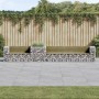 Banco de jardín con cesta de gaviones madera de pino impregnada de vidaXL, Bancos de jardín - Ref: Foro24-3196250, Precio: 46...
