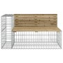 Banco de jardín con cesta de gaviones madera de pino impregnada de vidaXL, Bancos de jardín - Ref: Foro24-3196250, Precio: 46...
