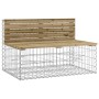 Banco de jardín con cesta de gaviones madera de pino impregnada de vidaXL, Bancos de jardín - Ref: Foro24-3196250, Precio: 46...