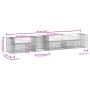 Banco de jardín con cesta de gaviones madera de pino impregnada de vidaXL, Bancos de jardín - Ref: Foro24-3196250, Precio: 46...