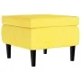 Sillón orejero con taburete terciopelo amarillo mostaza de vidaXL, Sillones - Ref: Foro24-3115938, Precio: 266,70 €, Descuent...