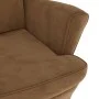 Sillón orejero y taburete de terciopelo marrón de vidaXL, Sillones - Ref: Foro24-3115939, Precio: 266,08 €, Descuento: %