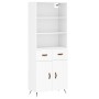 Aparador alto madera contrachapada blanco 69,5x34x180 cm de vidaXL, Aparadores - Ref: Foro24-3200489, Precio: 139,90 €, Descu...