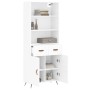 Aparador alto madera contrachapada blanco 69,5x34x180 cm de vidaXL, Aparadores - Ref: Foro24-3200489, Precio: 139,90 €, Descu...