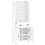 Aparador alto madera contrachapada blanco 69,5x34x180 cm de vidaXL, Aparadores - Ref: Foro24-3200489, Precio: 139,90 €, Descu...