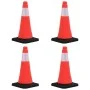Conos de tráfico reflectantes con base pesada 4 uds 50 cm de vidaXL, Señales de carretera y tráfico - Ref: Foro24-150941, Pre...