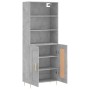 Aparador alto madera contrachapada gris hormigón 69,5x34x180 cm de vidaXL, Aparadores - Ref: Foro24-3189945, Precio: 123,89 €...