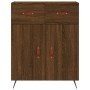 Aparador alto madera contrachapada marrón roble 69,5x34x180 cm de vidaXL, Aparadores - Ref: Foro24-3200496, Precio: 140,13 €,...
