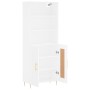 Aparador alto madera contrachapada blanco 69,5x34x180 cm de vidaXL, Aparadores - Ref: Foro24-3189941, Precio: 135,85 €, Descu...