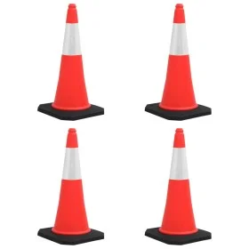 Reflective traffic cones with heavy base 4 pcs 75 cm by vidaXL, Road and traffic signs - Ref: Foro24-150943, Price: 99,72 €, ...