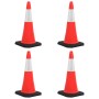 Conos de tráfico reflectantes con base pesada 4 uds 75 cm de vidaXL, Señales de carretera y tráfico - Ref: Foro24-150943, Pre...