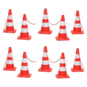 Juego de conos con cadena 10 m rojo y blanco de vidaXL, Señales de carretera y tráfico - Ref: Foro24-150948, Precio: 111,17 €...