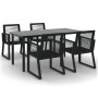 Juego de comedor de jardín 5 piezas ratán PVC negro en Conjuntos de jardín | Comprar online en Foru.es