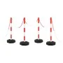 Juego de barrera con postes y cadena plástico 10 m de vidaXL, Señales de carretera y tráfico - Ref: Foro24-150954, Precio: 67...