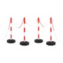 Juego de barrera con postes y cadena plástico 10 m de vidaXL, Señales de carretera y tráfico - Ref: Foro24-150954, Precio: 72...