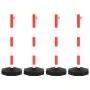 Juego de barrera con postes y cadena plástico 10 m de vidaXL, Señales de carretera y tráfico - Ref: Foro24-150954, Precio: 67...