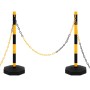 Juego de barrera con postes y cadena plástico 10 m de vidaXL, Señales de carretera y tráfico - Ref: Foro24-150956, Precio: 41...