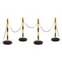 Juego de barrera con postes y cadena plástico 10 m de vidaXL, Señales de carretera y tráfico - Ref: Foro24-150957, Precio: 70...