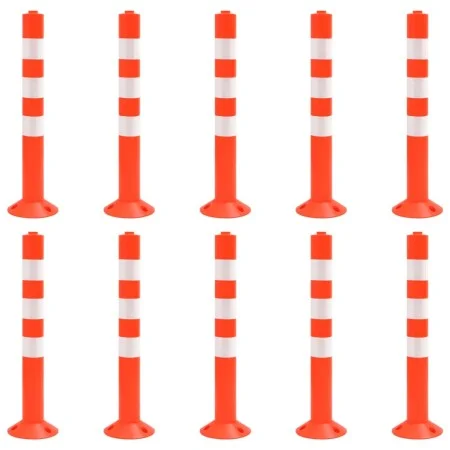 Bolardos de control de tráfico 10 unidades PE 75 cm de vidaXL, Señales de estacionamiento y vados - Ref: Foro24-150961, Preci...