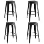 Mesa alta y taburetes de bar 5 piezas blanco y negro de vidaXL, muebles para cocinas y comedores - Ref: Foro24-3057401, Preci...