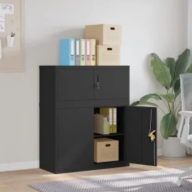 Armario archivador de acero negro 90x40x110 cm de vidaXL, Taquillas y armarios de almacenamiento - Ref: Foro24-3188322, Preci...
