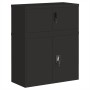 Armario archivador de acero negro 90x40x110 cm de vidaXL, Taquillas y armarios de almacenamiento - Ref: Foro24-3188322, Preci...