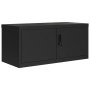 Armario archivador de acero negro 90x40x110 cm de vidaXL, Taquillas y armarios de almacenamiento - Ref: Foro24-3188322, Preci...