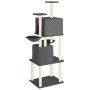Rascador para gatos con postes de sisal gris oscuro 180 cm de vidaXL, Mobiliario para gatos - Ref: Foro24-172033, Precio: 94,...
