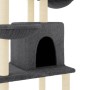 Rascador para gatos con postes de sisal gris oscuro 180 cm de vidaXL, Mobiliario para gatos - Ref: Foro24-172033, Precio: 94,...
